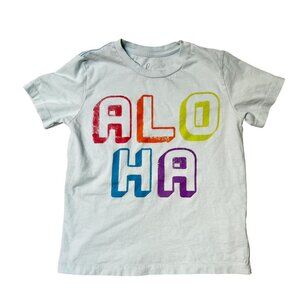 Peek Aloha Rainbow Letter Graphic Tee Size 4/5